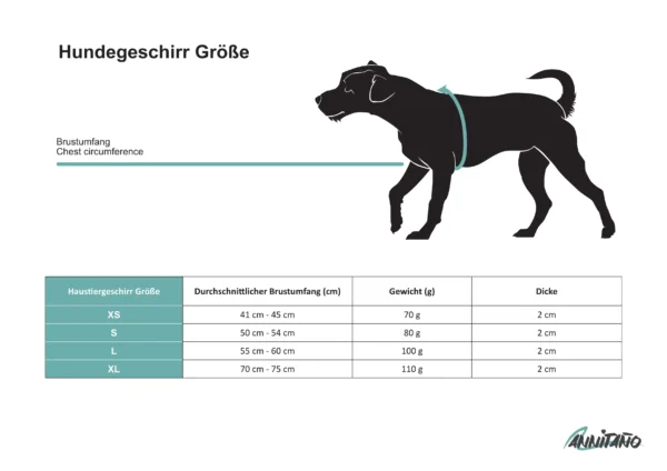 Annitano - PET - Harness - Hundeleinen - Hunde Geschirr Größen