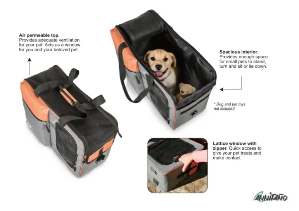 Annitaño, Dog accessories, Pet accessories, Dog Travel Bag - airline-approved luggage