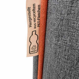 Hergestellt aus recycelten PET Flaschen