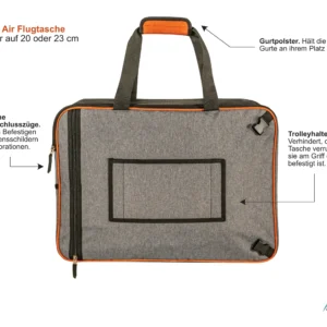 Flugtasche. Reisetasche für Haustiere. Transporttasche für Hunde und Katzen. Annitano AIR Hundeflugtasche.