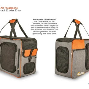 Flugtasche. Reisetasche für Haustiere. Transporttasche für Hunde und Katzen. Annitano AIR Hundeflugtasche.