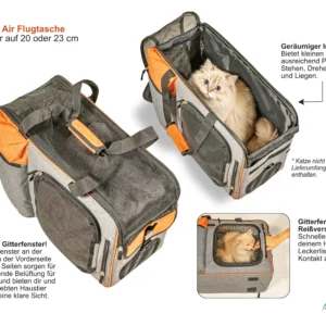 Flugtasche. Reisetasche für Haustiere. Transporttasche für Hunde und Katzen. Annitano AIR Hundeflugtasche.